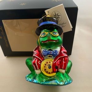 Radko LEAP FROG ornament w/tag and box
